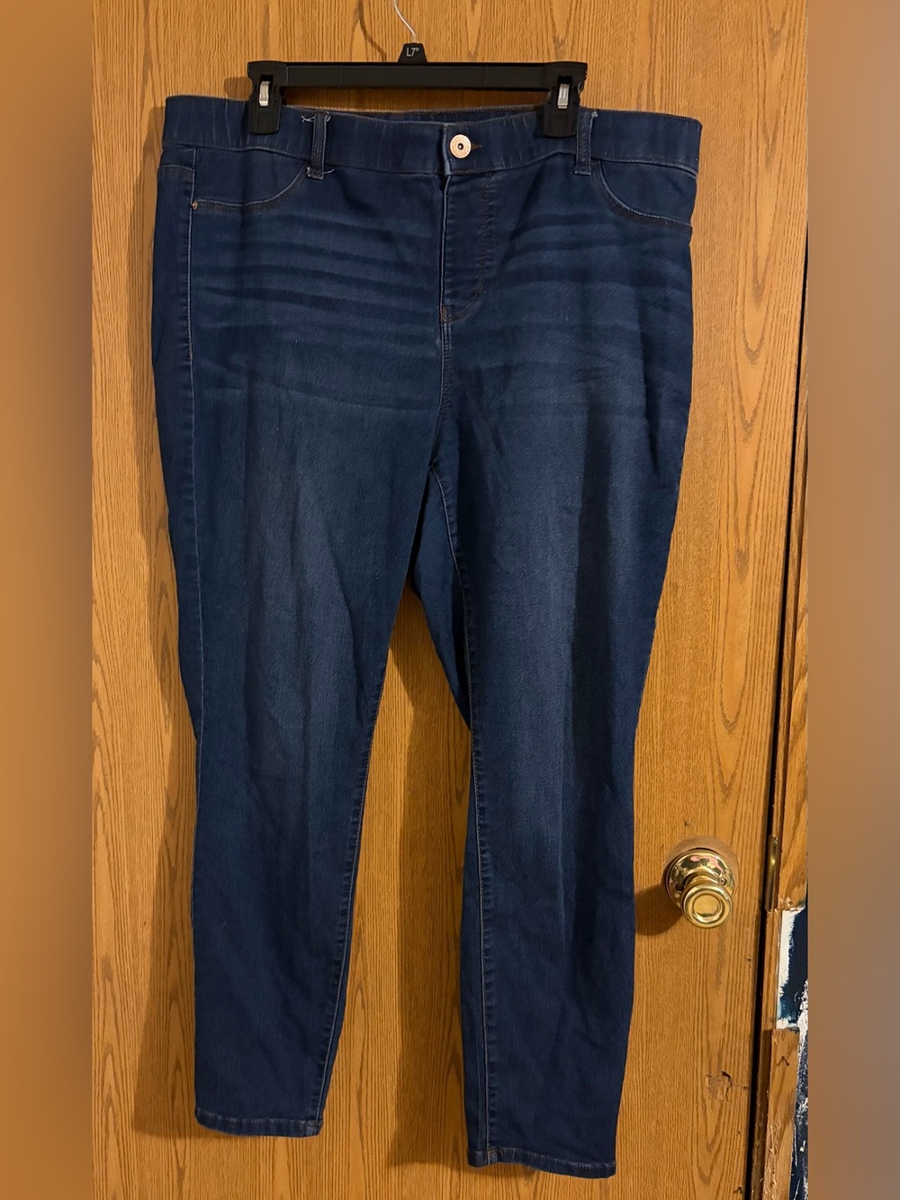 Women's Dark Indigo Jeggings — Stretch Mid-Rise